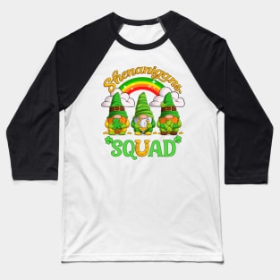 Shenanigans Squad Gnomes Shamrock Happy St Patrick's Day Baseball T-Shirt